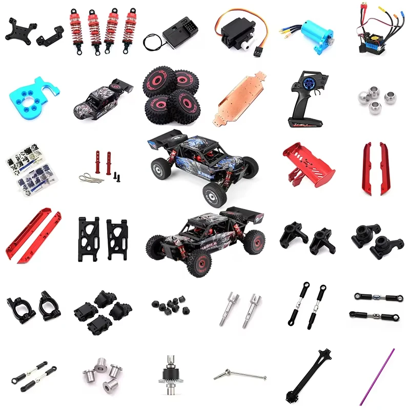 WLtoys 124016 124018 1/12 RC Car Swing Arm Steering Cup Steering Gear Tie Rod Tail Brushless Motor Wave Box Cover Original Parts