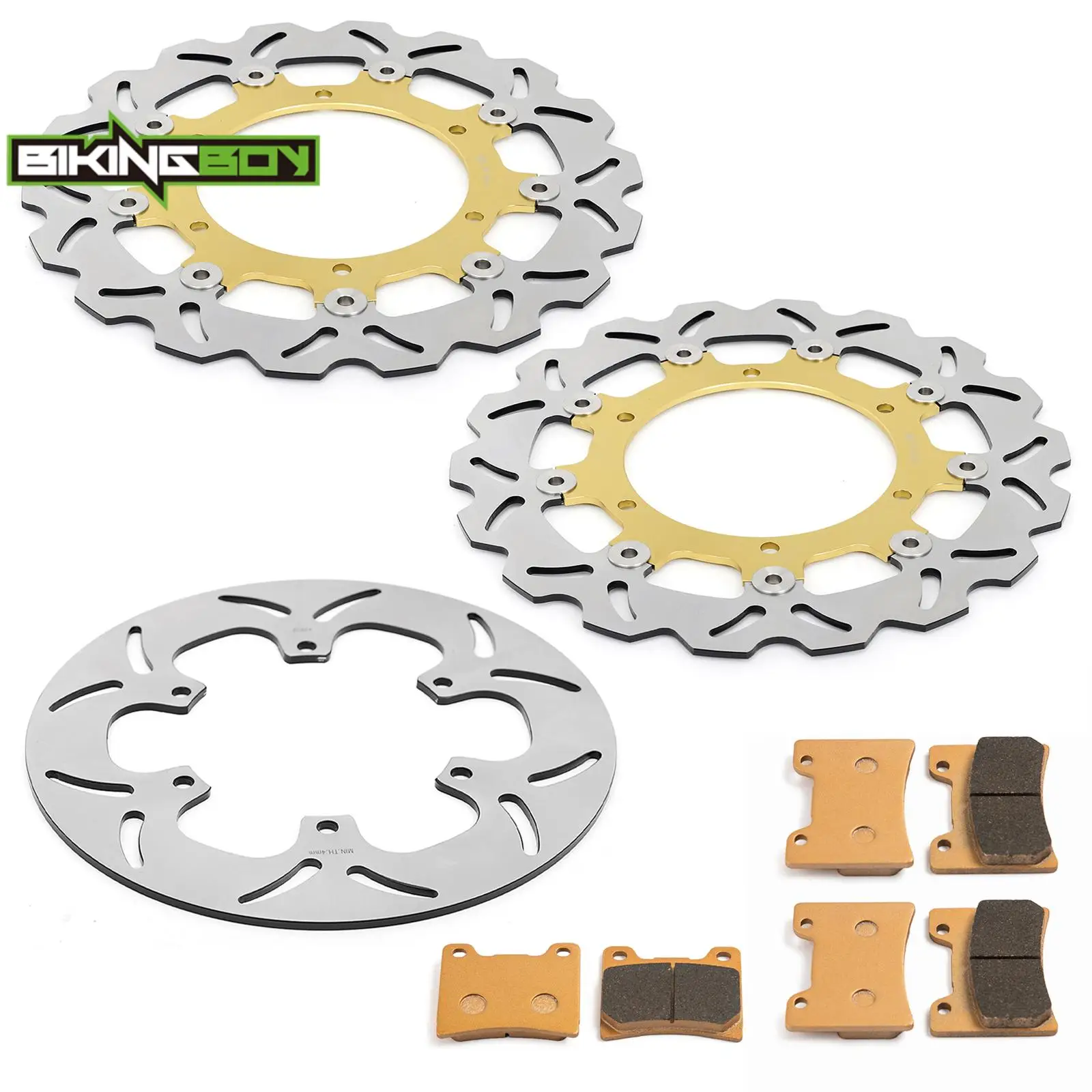 For VMX 1200 V-Max 86 87 88 89 90 91 92 93 94 95 96 97 98 99 00 01 02 03 04 05 06 07 Front Rear Brake Discs Disks Rotors + Pads
