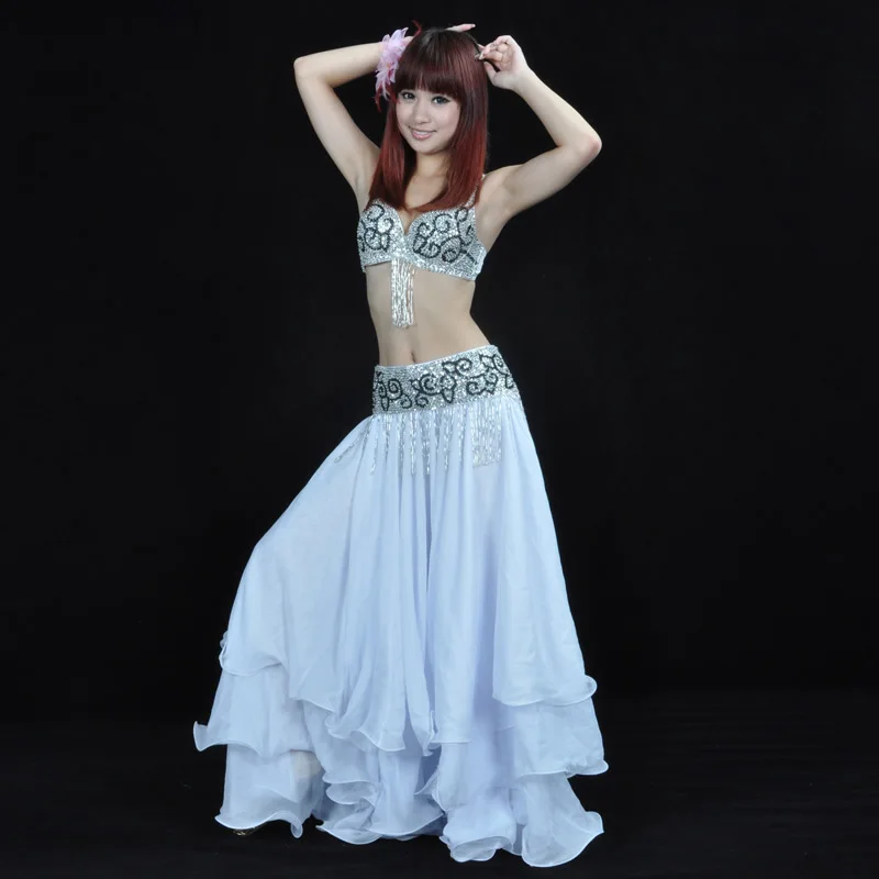 

Belly Dance Bead Embroidery Craft Tassel Bead Sexy Charm Performance Set Bellydance Coin Belt Indian Dancing Costume