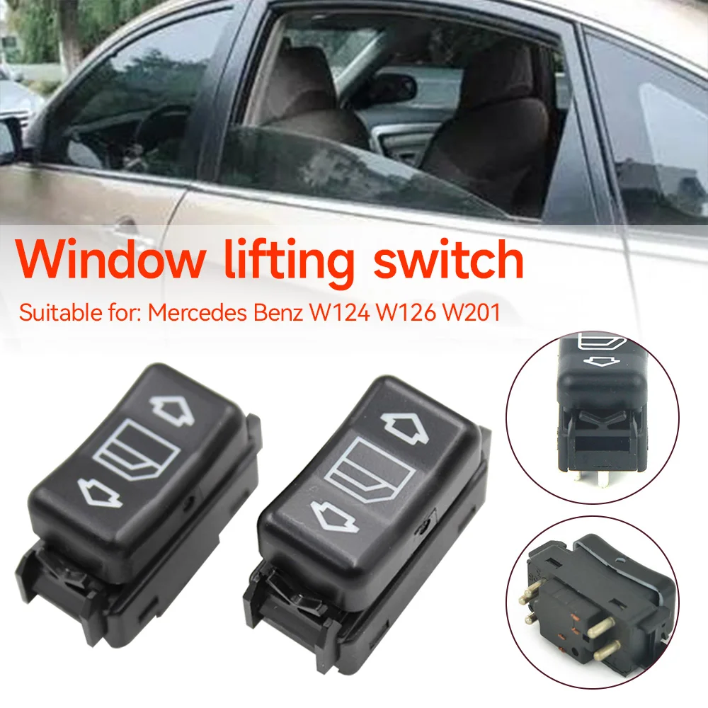 Interruptor de controle de janela esquerda ou direita, botão levantador elétrico para mercerdez-benz 1986-1993 w124 w126 w201 190 260 300 350 420 560