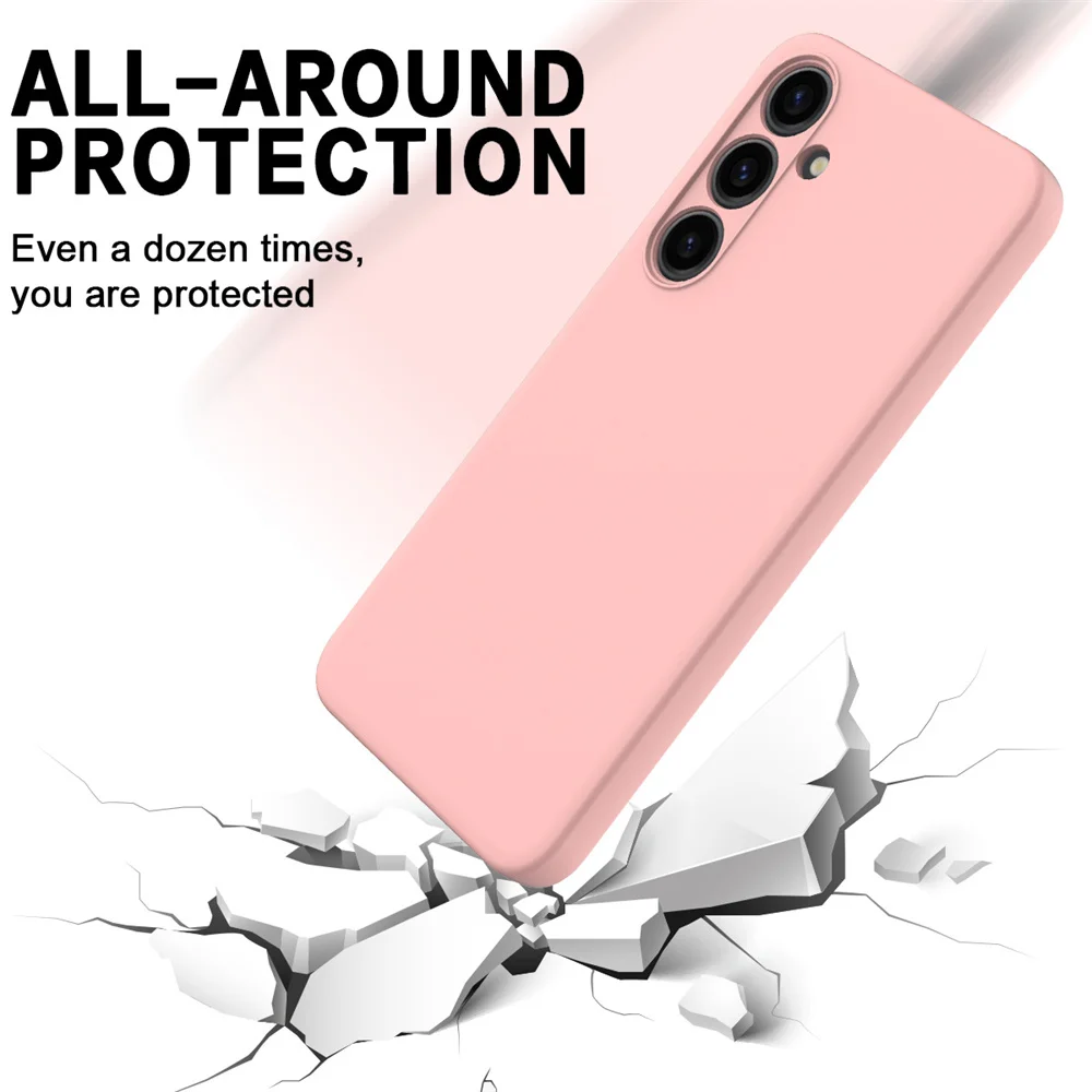 Original Samsung S25 Ultra Hülle Weiche Flüssigsilikon Stoßfeste Handy-Rückabdeckung Galaxy S20 S21 S22 S23 S24 FE Plus Ultra – Detail 4