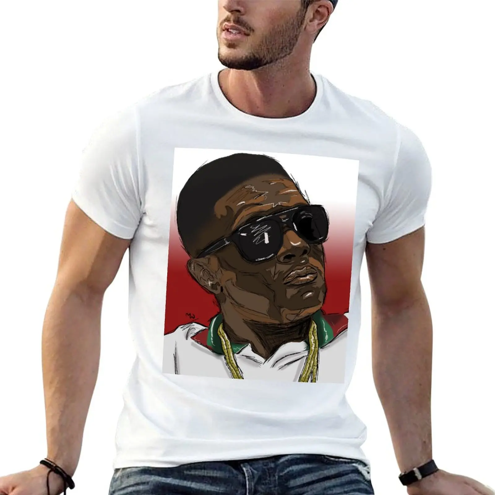 

рубашки мужские футболка набор футболок Azz графический Bad t Boosie man for white