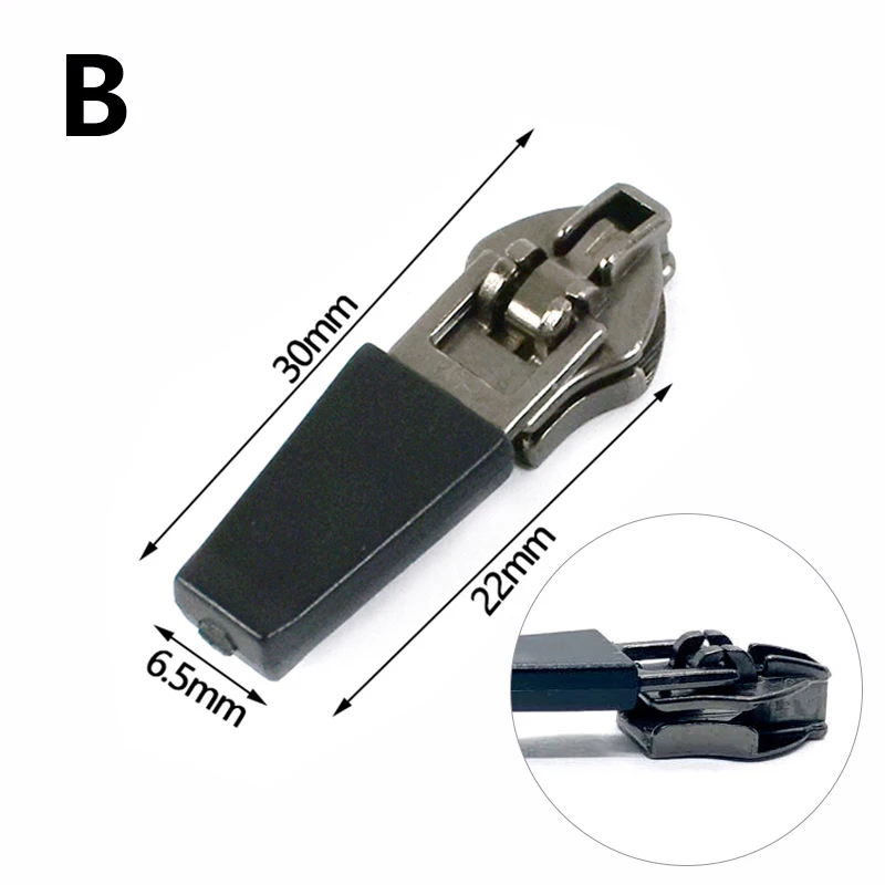 10Pcs 3 #5 # Waterdichte Rits Slider Hoofd Anti-Laden Reverse Installatie Voor Onzichtbare Plastic Nylon Ritsen diy Tas Accessoires