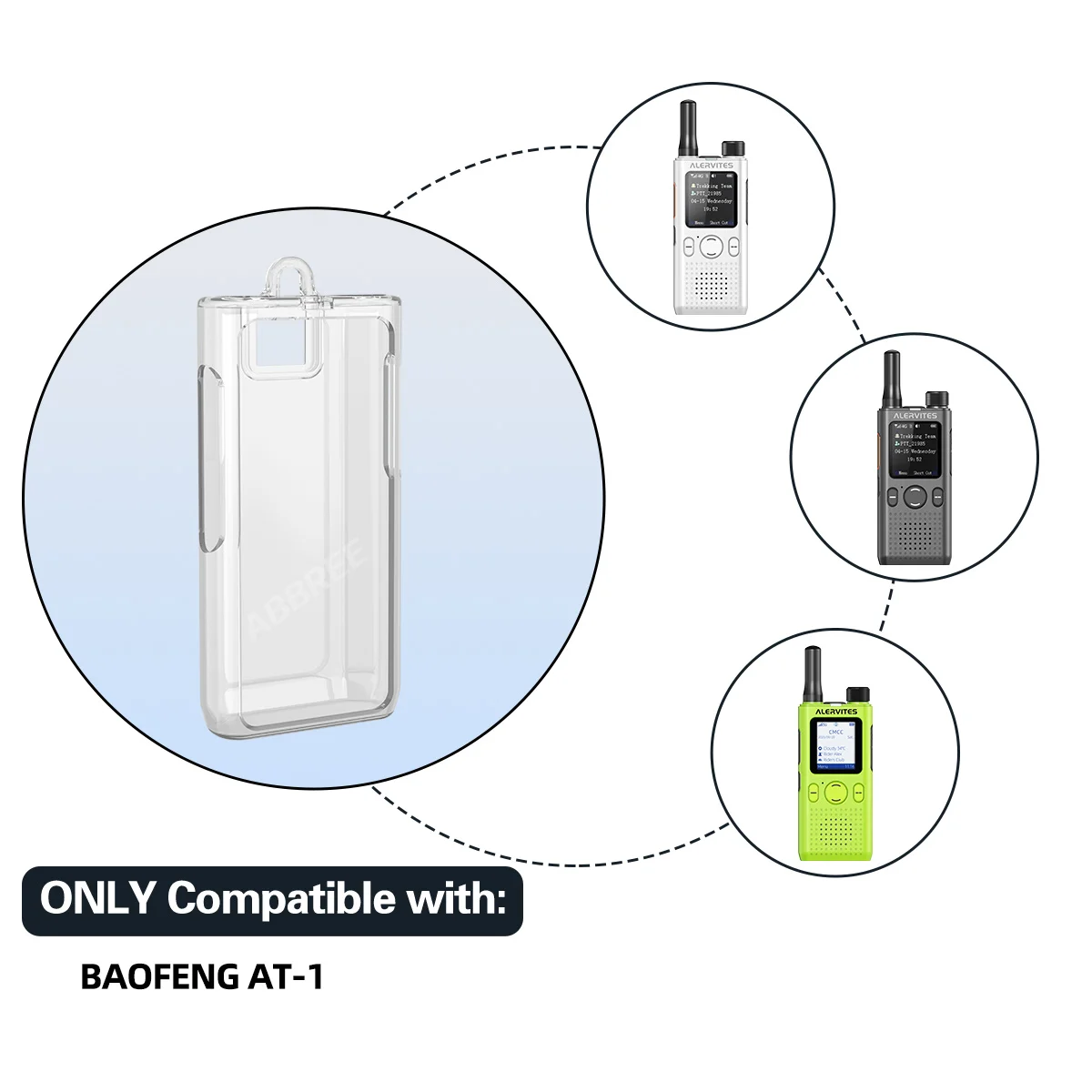 ABBREE AT-1 Walkie Talkie Clear Protective Case Transparent TPU Cover Clear Case Anti-drop Case For BAOFENG AT-1 Ham Radio image 4