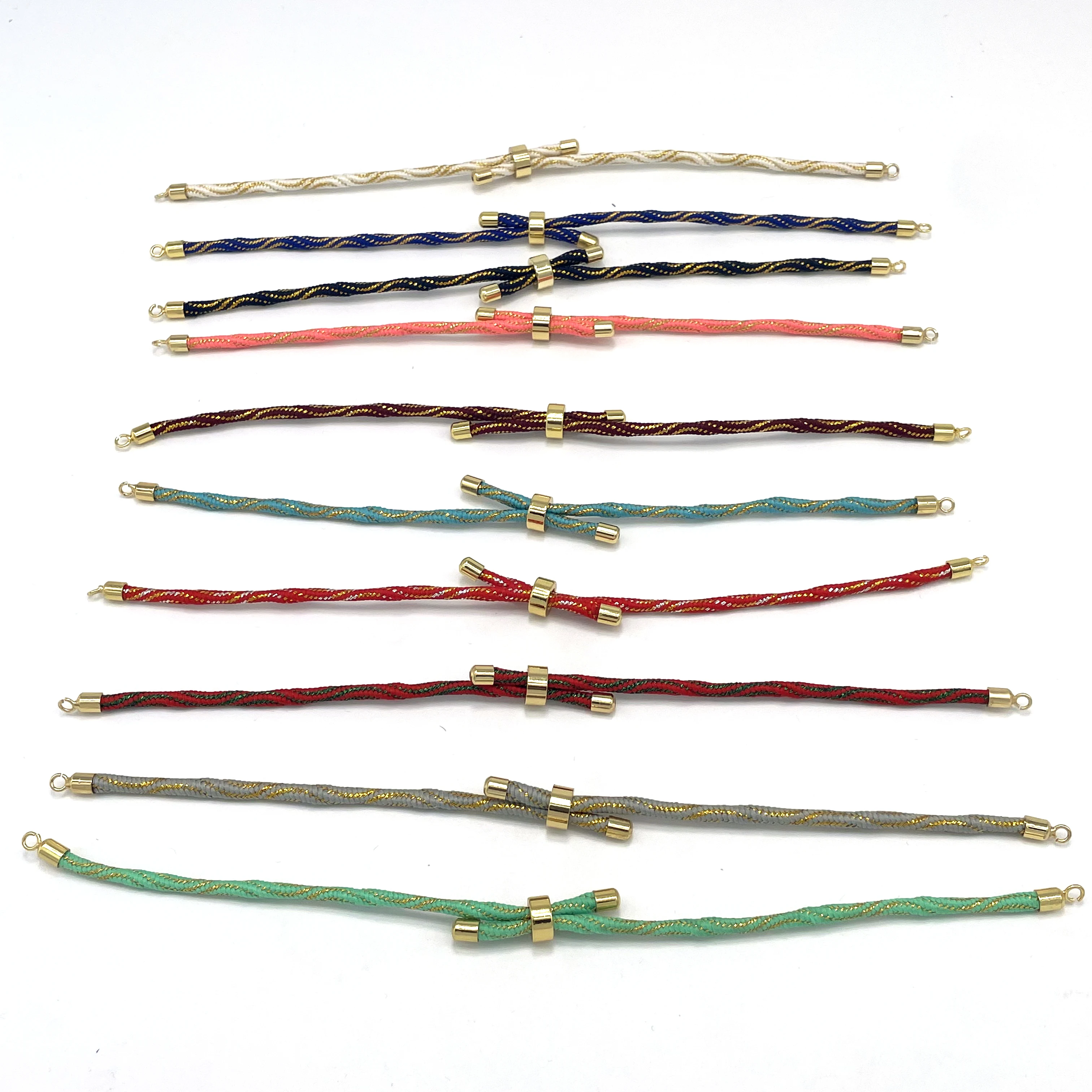 10 قطعة 3 مللي متر ميلانو الحبل قابل للتعديل المنزلق سوار DIY بها بنفسك موصل صنع المجوهرات اكسسوارات بالجملة