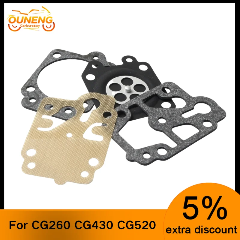 Chain Saw Carburetor Repair Kit Gasket For CG260 CG430 CG520 767 TU26 CG260 Gx35 40-5 44F-5 34F 43CC 52CC 47CC 49CC 44-5 Carb