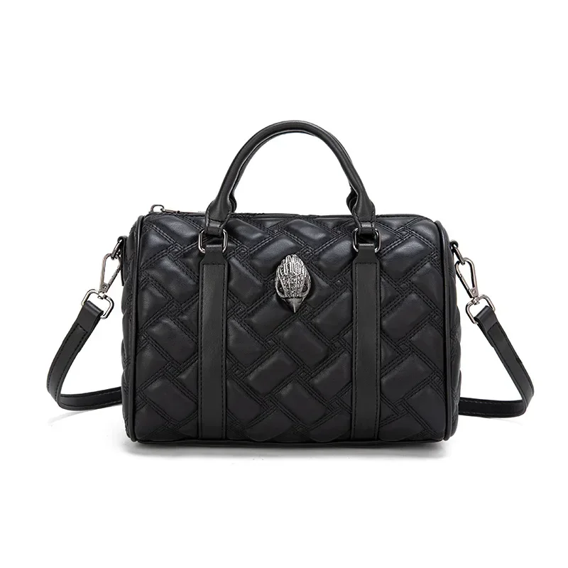 Kurt Geiger London Luxury Designer Quilted Eagle Metal Women High Quality Embroidery  Leather Ladies Shouder Boston Bag