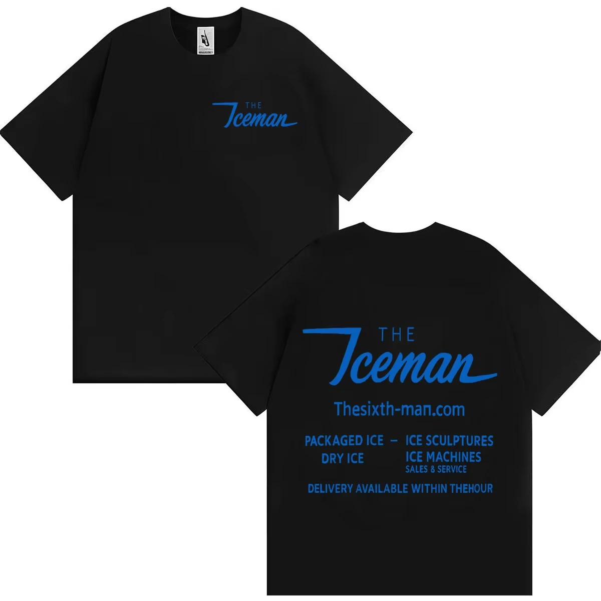 Camiseta Drake Iceman Merch con estampado de doble cara para hombre y mujer, ropa de calle a la moda, ropa informal de algodón de manga corta, ropa de Hip Hop