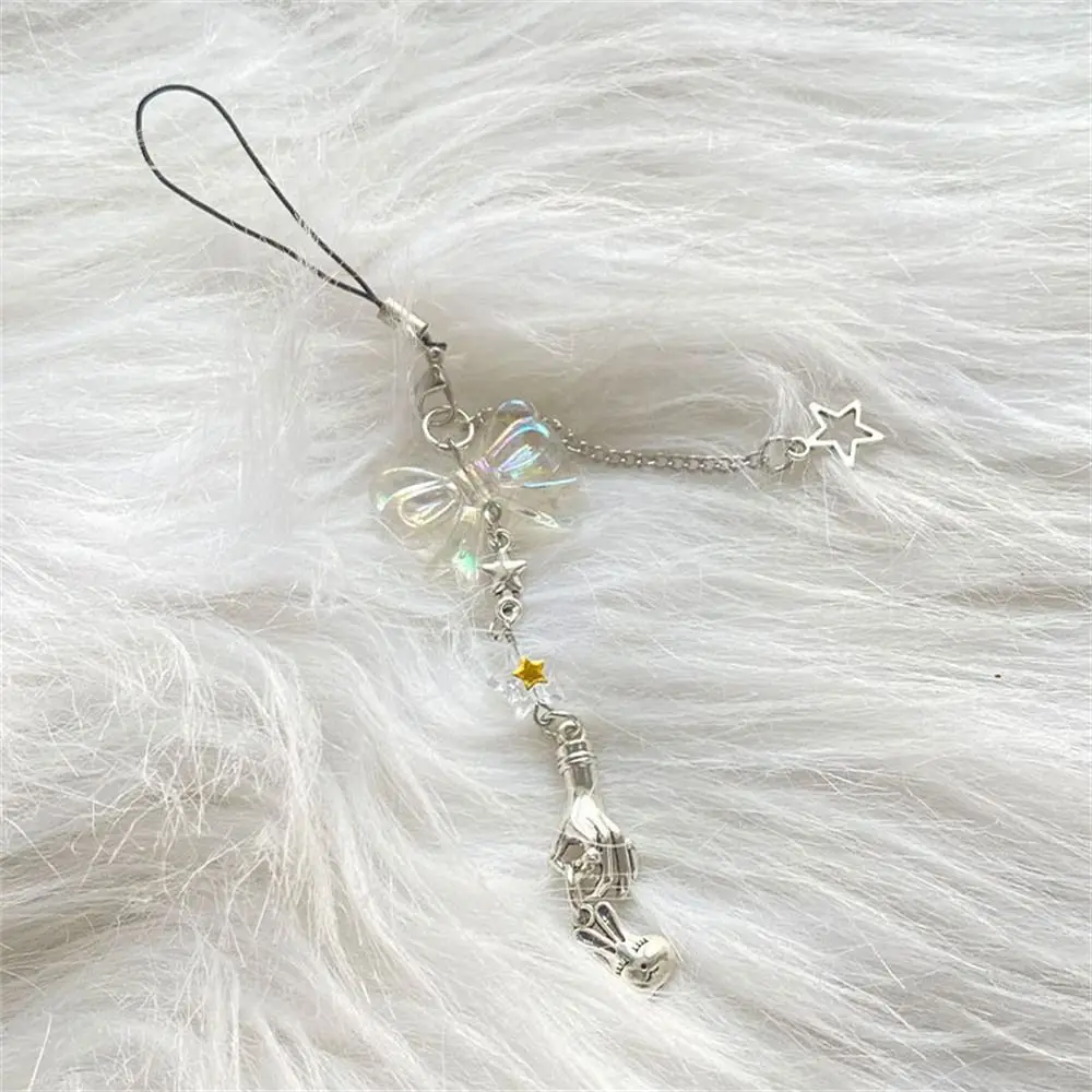 

Women Kawaii Cool Girl Y2k Bag Charms Beaded Chain Phone Pendant Star Phone Charms Cool Girl Pink Chain Cellphone Strap