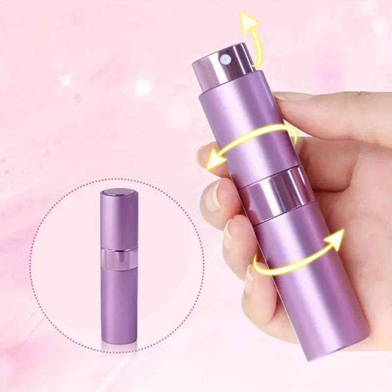 Parfüm-Nachfüllflasche, 8 ml, Metall, Aluminium, nachfüllbar, Parfümflasche, Sprühflasche, tragbarer Zerstäuber, Parfüm, Reisen