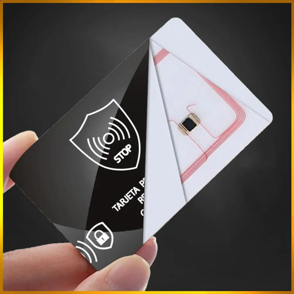 5개 RFID 차단 카드, 하나의 카드로 지갑 전체 보호, NFC 신호 차단 카드, 남녀공용 휴대용 신용 카드 보호기