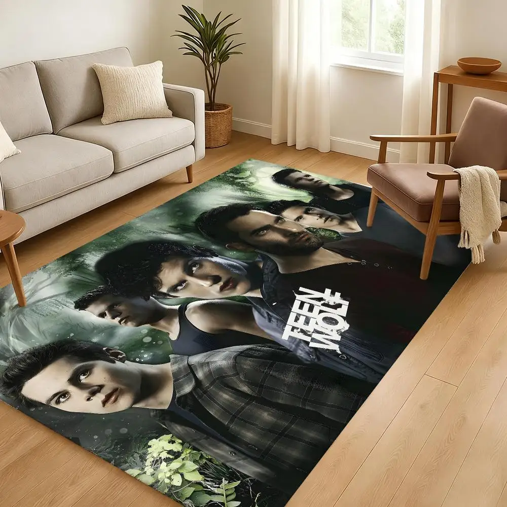 Popular TV Teen Wolf Floor Mat Soft Thickened Absorbent Non-Slip Bedroom Living Room Door Mat Home Decor Flannel Rugs