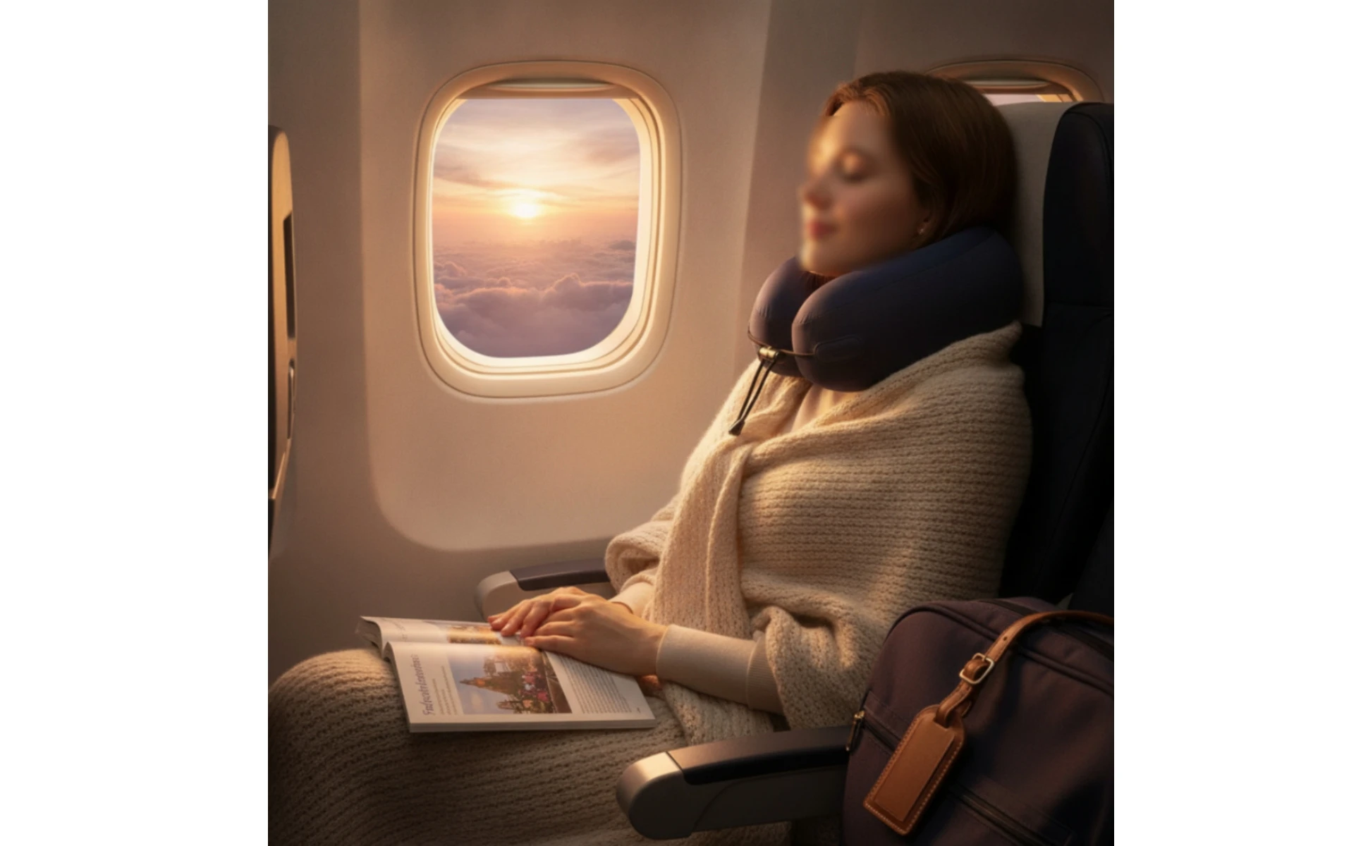 U-Shaped Neck Pillow Textured Cover U Shape Neck Pillow Headrest Ergonomic Rest Aid Lightweight