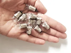 10pcs 6.3V 12V 24V 30V 36V 2W 3W 5W 0.15A Screw Instrument Signal Indicating Small Bulb Button E10 Switch Light Lamp