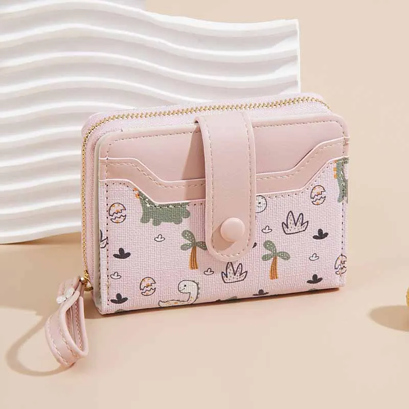 

New Cute Cartoon Printing Women Wallet Money Bag Short Coin Purse for Female Card Holder Leather Card Bag High-end Wallet Clutch