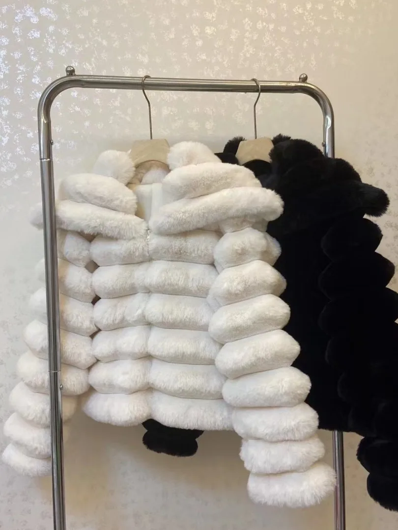 

ort Loose Women's Jaet with Large Collar Soft Cozy Winter Outerwear Korean Sle Polyester Fiber Long Sve