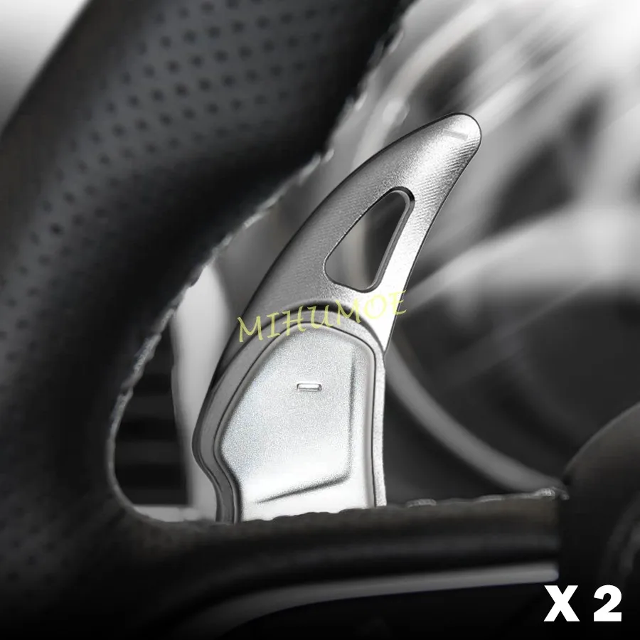 For Jeep Grand Cherokee Dodge Charger Challenger Durango SRT Silver Aluminium Interior Steering Wheel Paddle Shifter Extension