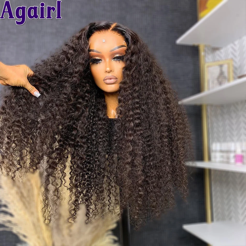 200% Ready Go Curly Human Hair Wigs Honey Blonde Brown 13X6 Water Wave Lace Frontal Wig Ombre Blonde Black 6X4 Lace Closure Wigs