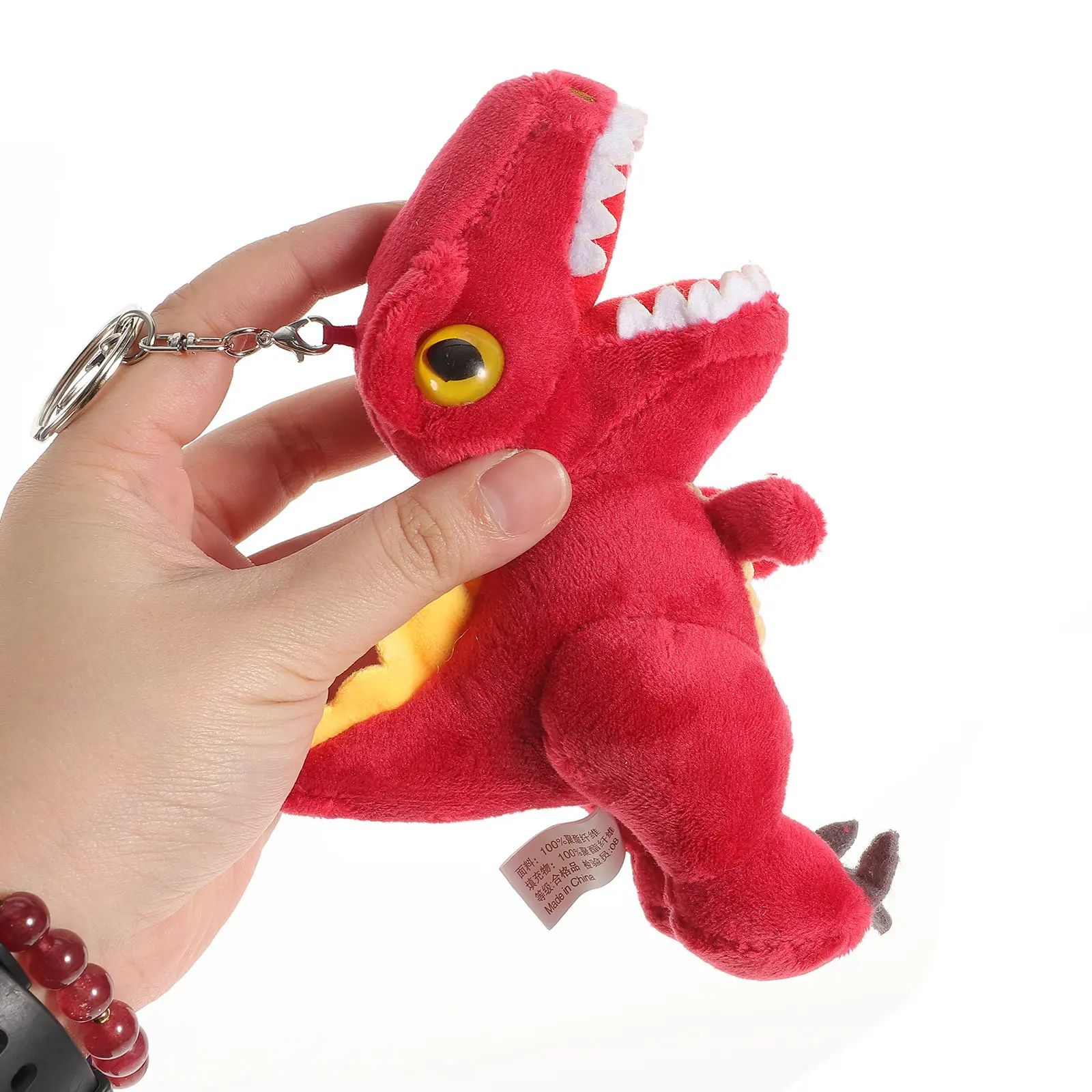 

1pc Dinosaur Keychain Short Pp Cotton Mini For Bag Backpack Car Key Holder Wedding Party Decoration Ornament