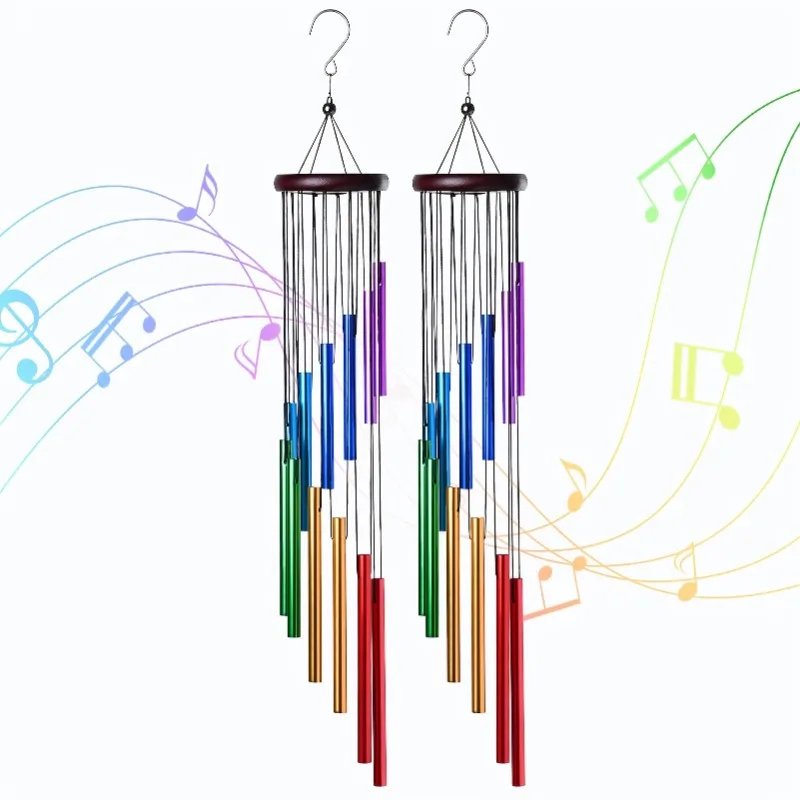 1pcs Metal Wind Chime Assorted Length Anti Rust Paint Window Hanging Gift Indoor Outdoor Relaxing Ornament