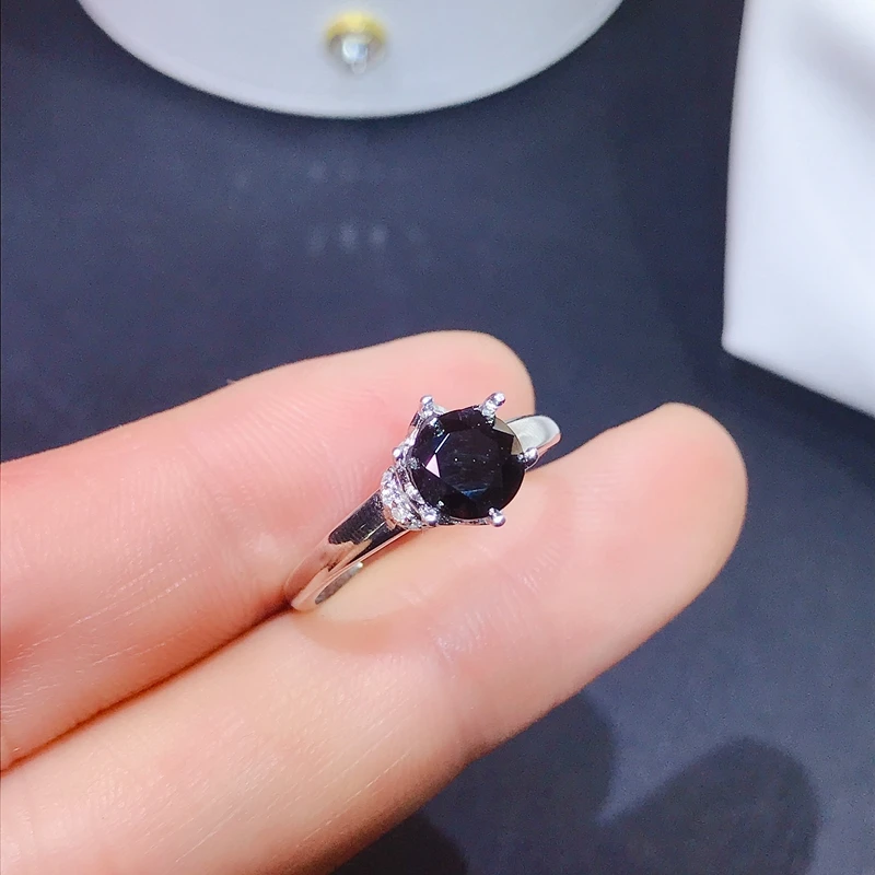 

Black moissanite Personality design New ring, 925 Sterling silver,1 carat Diamond D VVS1