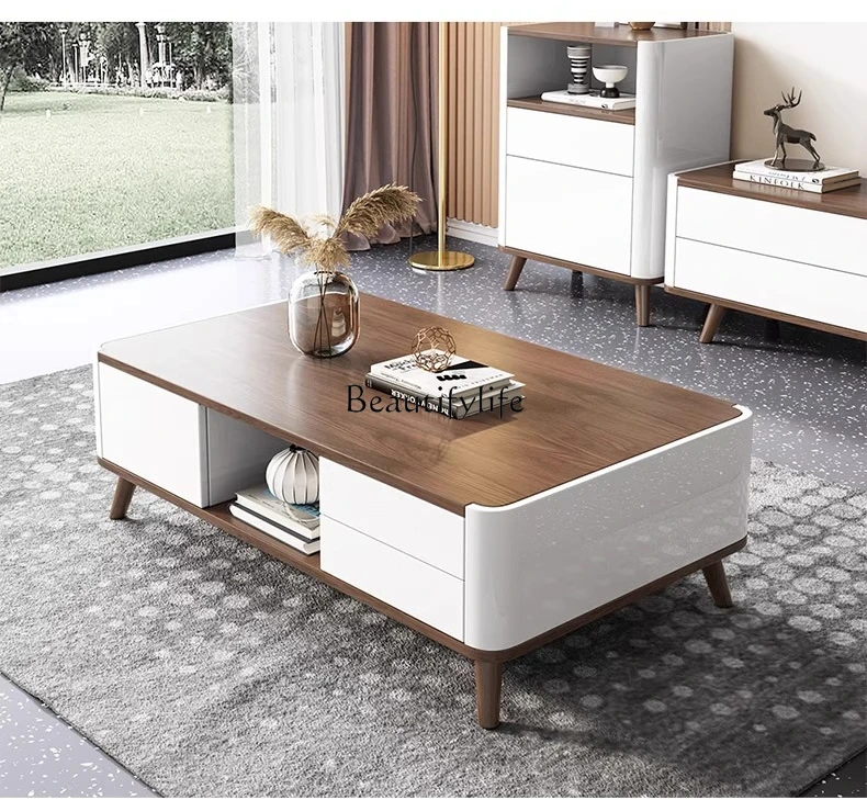 

Piano paint modern simple small apartment background wall cabinet living room furniture coffee table