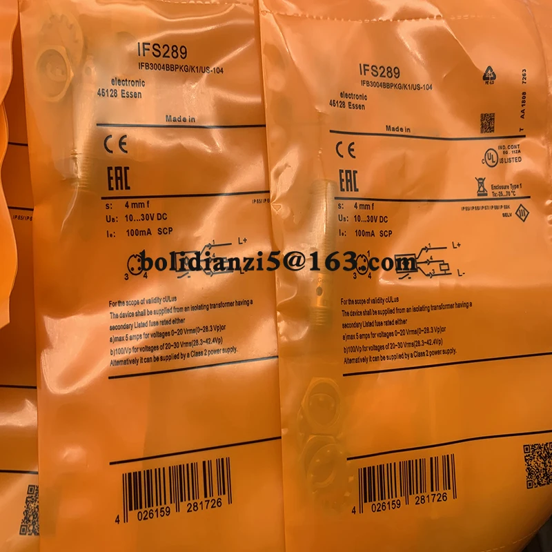Novo interruptor do sensor de proximidade, em estoque, IFS274, IFS280, IFS281, IFS282, IFS283