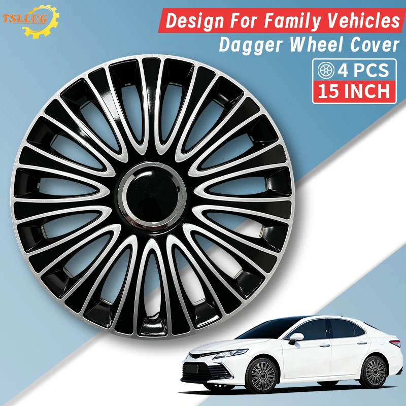 

15 Inch BS Style Wheel Covers for Steel Iron Rim Wheel Cover Set of 4 Design for Honda Volkswagen,Chevy,Mazda,Dodge Hub Caps