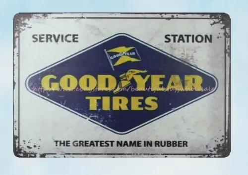 cheap wall art decor Service Station Good Year Tires metal tin sign