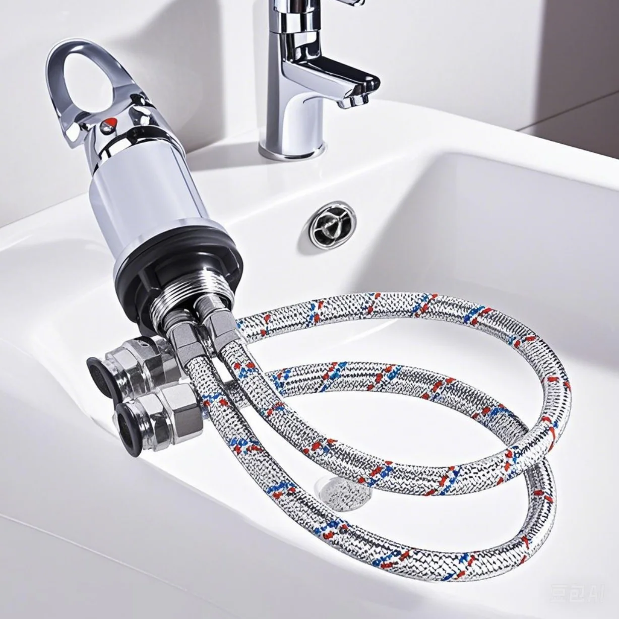 

Stainless Steel RV Shower Mixer Tap Outlet 1/2" Hot&Cold Non Microswitched Campervan Camper Van Accessories