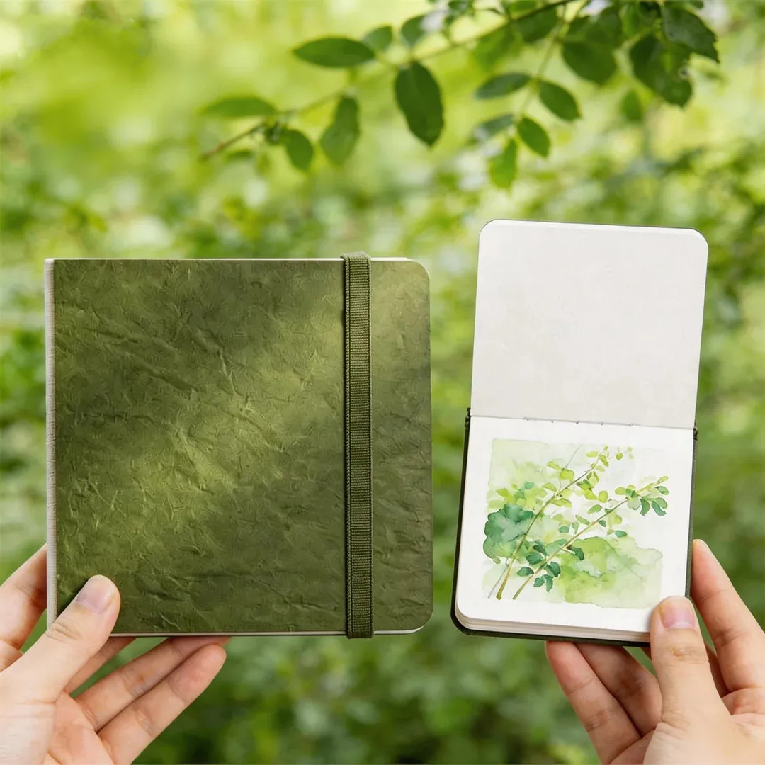 Square Watercolor Paper 100% Cotton 300g Fine Grain Portable Mini Painting Paper Book 30 Sheets Art Supplies
