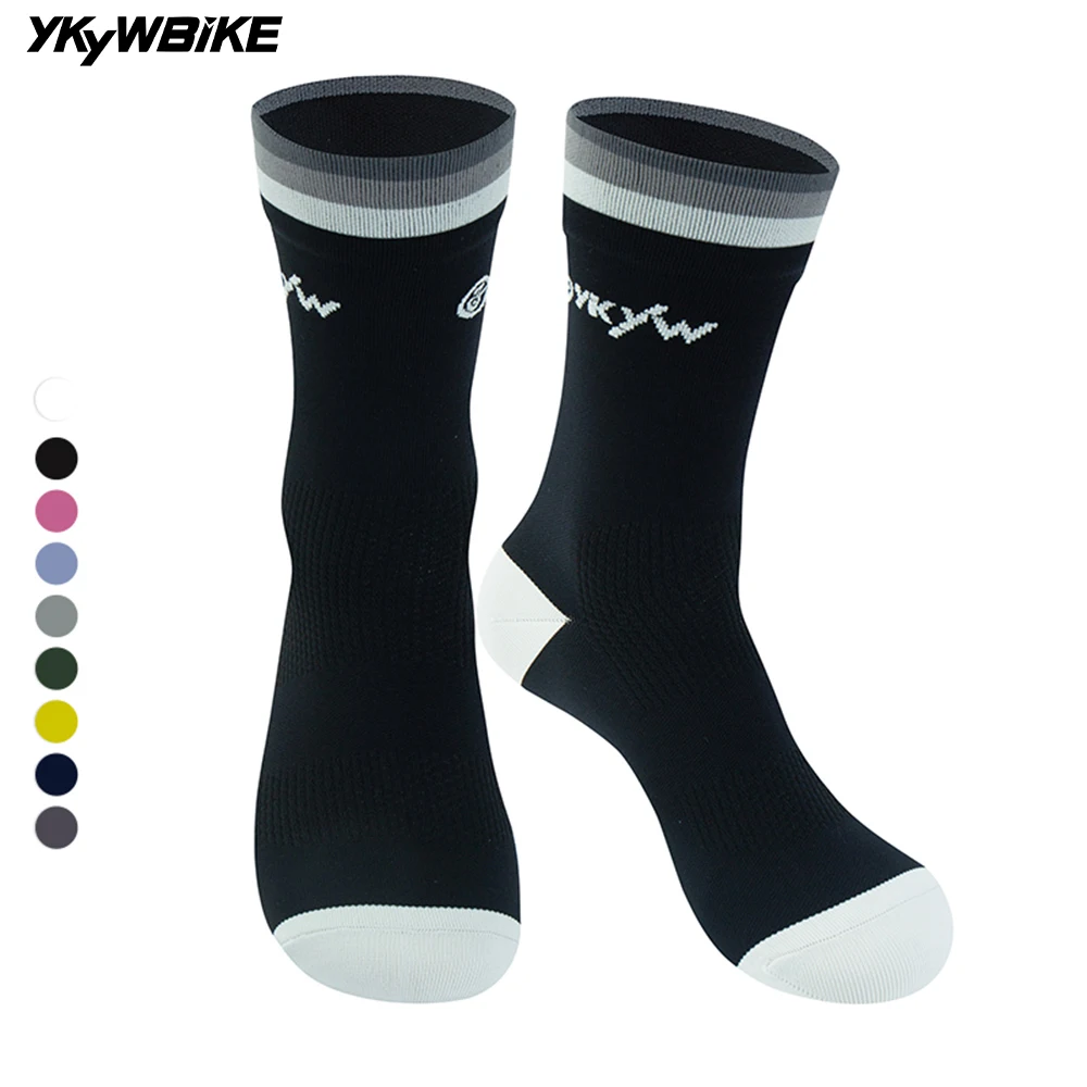 YKYWBIKE Unisex Cycling Socks Men's Women's Outdoor Sport Socks Knitted High Elasticity Bicycle Socks Running Socks