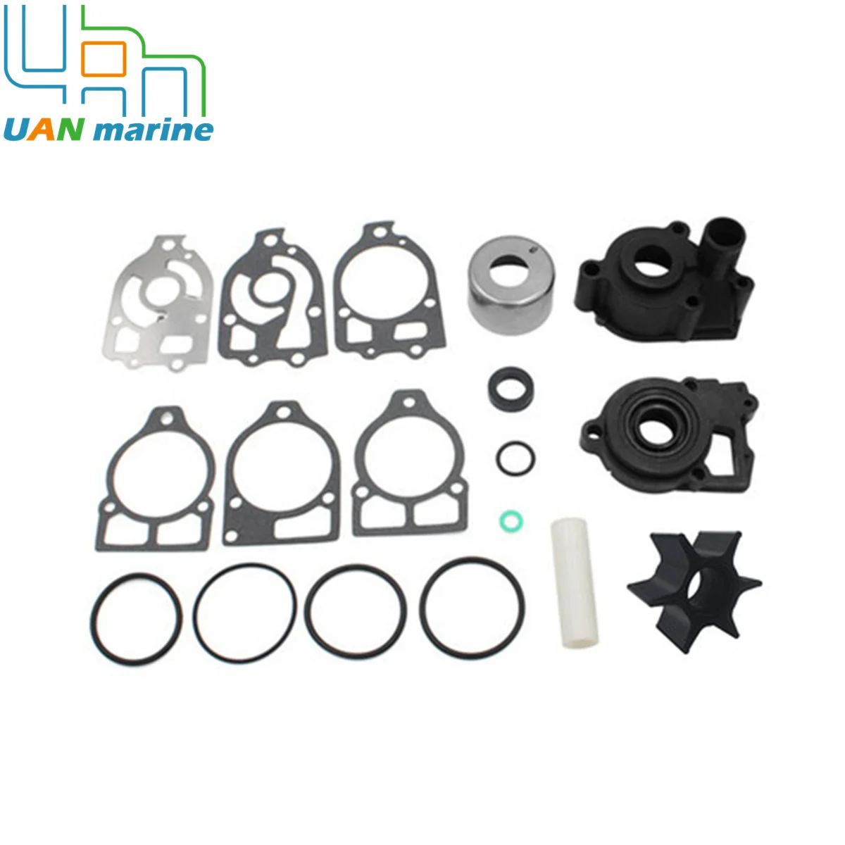 Kit de réparation de turbine de pompe à eau avec boîtier et base, Mercruiser Alpha One 46-96148A5 46-96148A8 46-42579A3