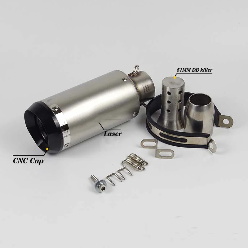 الانزلاق على العالمي 51 مللي متر دراجة نارية العادم الأنابيب الهروب موتو الخمار لكاواساكي ER6N CB1000R PCX125 Z800 Z900 ZX10R R1 R6 CB650F
