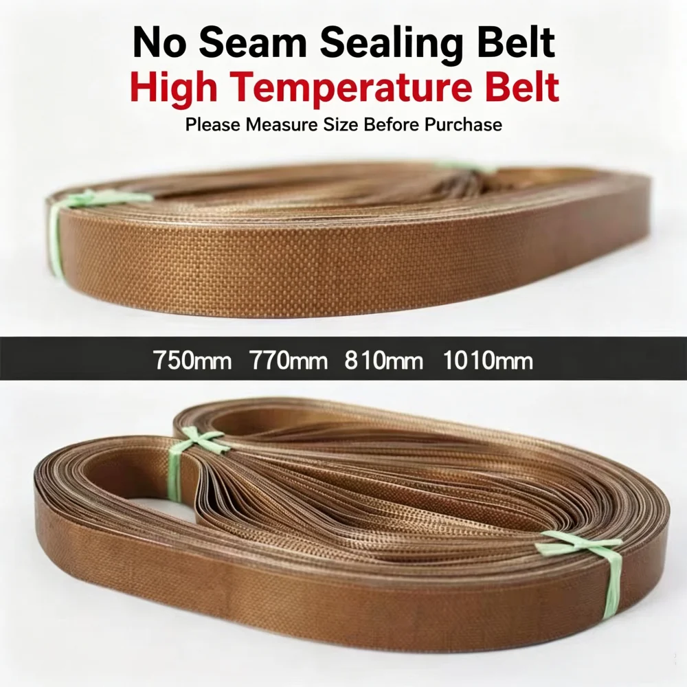 High Temperature Heat Sealing Belt, Conveyor Belt for Automatic Continuous Sealing Machine, Circumference 750/770/810mm PTFE Bel