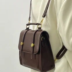 Fashion Women's Backpack Casual Large Capacity Leather Shoulder Bags High-quality Commuter Handbags Vintage Leather School Bags