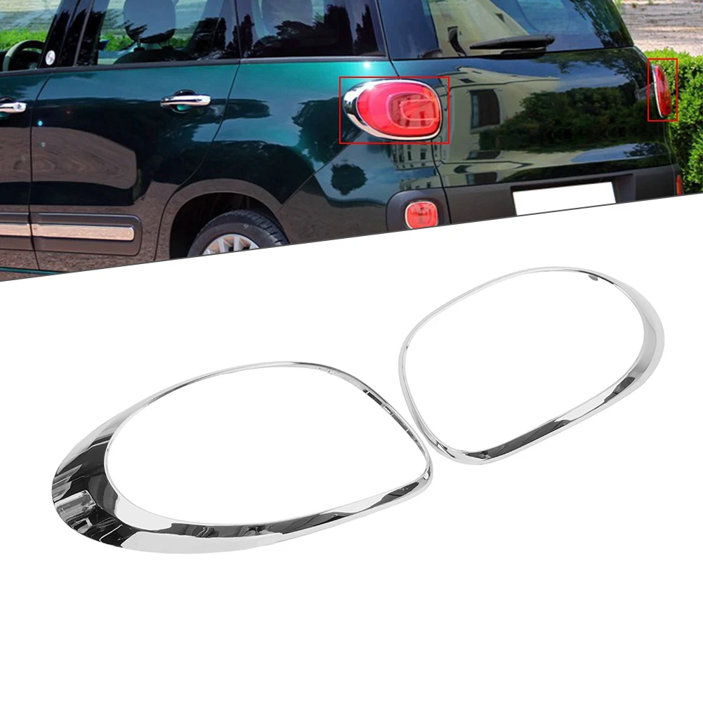 For Fiat 500L hatchback 2014 2015 2016 2017 2018 2019 2020 Chrome Rear Tail Light Bezel Close Out Ring Trim 1pc