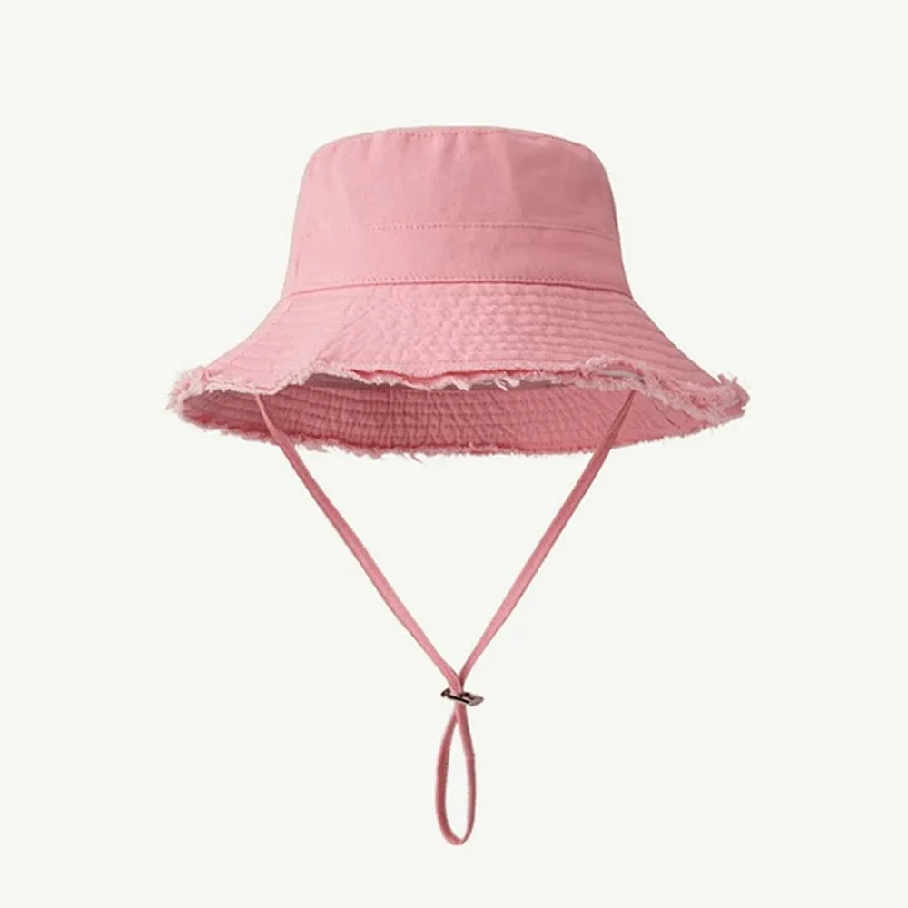 جديد عصري نمط قبعة بحافة مقاومة للشمس قابل للتعديل قبعة صياد مهدب بلون الصيف ظلة قبعة أربعة مواسم