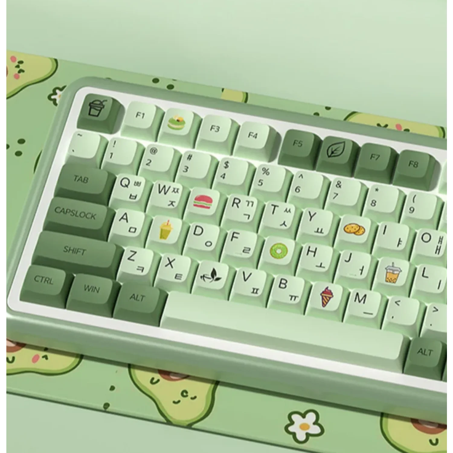 

Apple Style/Shimmer/Matcha Multi-language Multi-themed Keycaps XDA PBT for Mx Profile Mechanical Keyboards