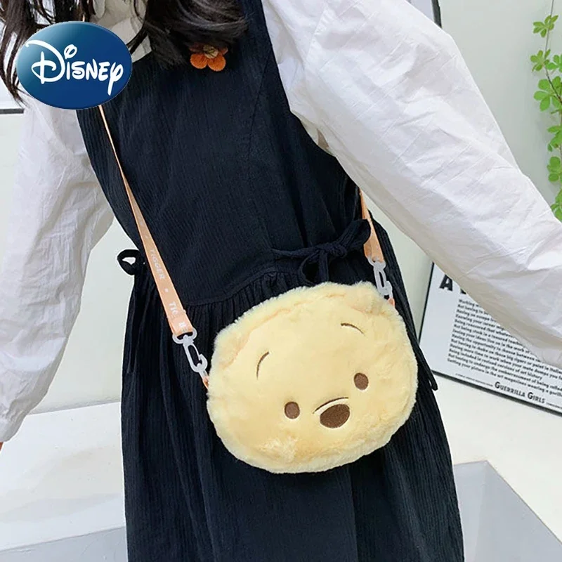 Disney Winnie The Pooh Shoulder Bag for Girl Cartoon Crossbody Bag Lotso Alien Side Bags for Kid Mini Handbags Plush