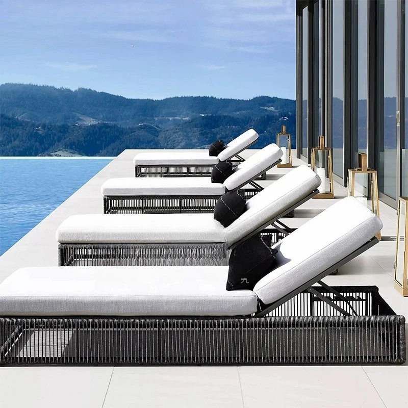 Outdoor villa, courtyard, swimming pool, beach chairs, leisure garden terrace, sunbathing chairs, B&Bs, waterproof and sun-prote