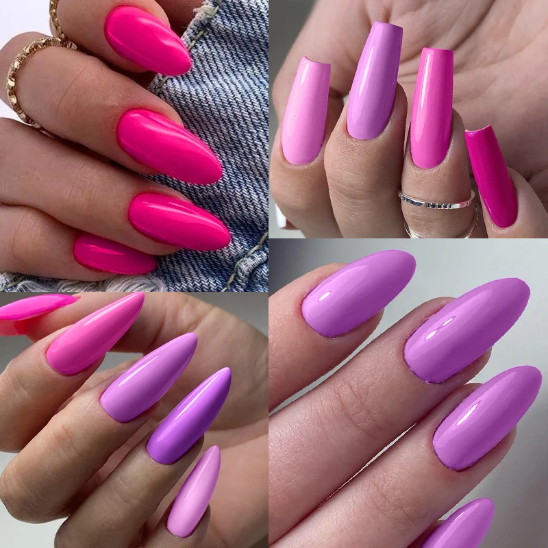 LILYCUTE 7ml vernis à ongles Gel Fluorescent coloré violet rouge Gel vernis à ongles paillettes néon Nail Art manucure Gel Semi permanent
