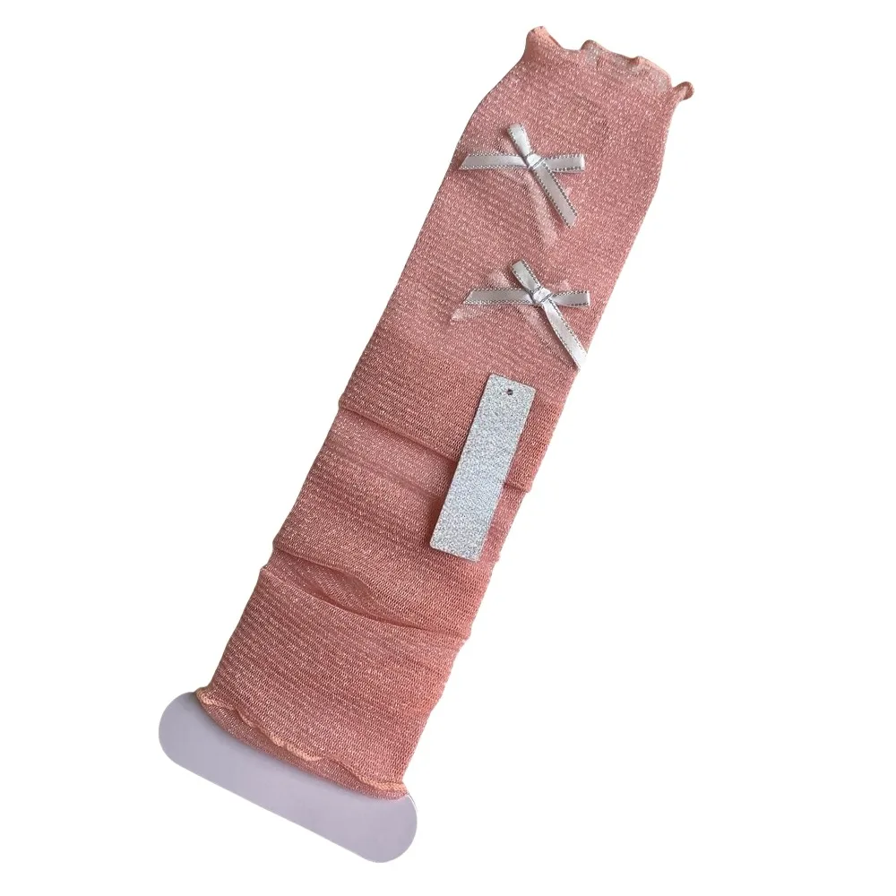 

Elegant Sweet JK Calf Long Socks Transparent Ballet Style Open Toe Socks Mesh Thin Shiny Knee High Ruffle Socks Women