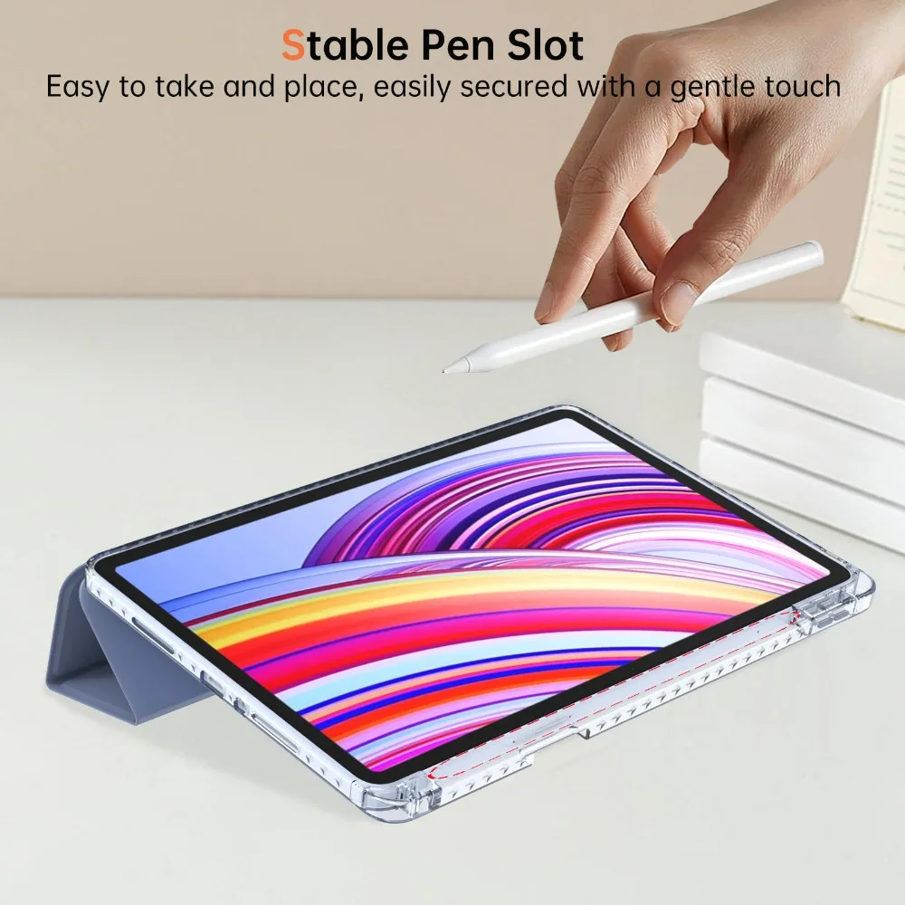 Etui Redmi Pad Pro Case 12,1 cala 2024 Tri-Folding Flip Stand Case dla Redmi Pad Pro Poco Pad 12 1 2024 z automatyczną osłoną uśpienia — zdjęcie produktu 5