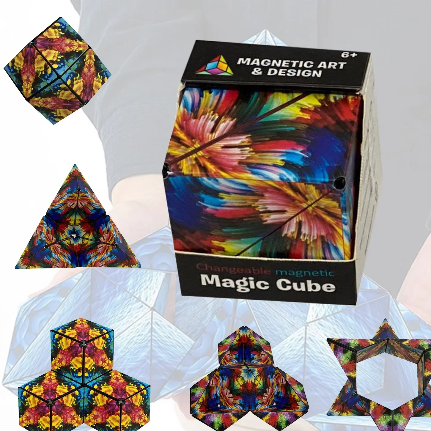 Magic Infinite Cosmic Cube Shasibo Cubes Magnetic Changeable Cubes Magnetic Cubes Magnet Fidget AntiStres Flip Cubic Puzzle Toys