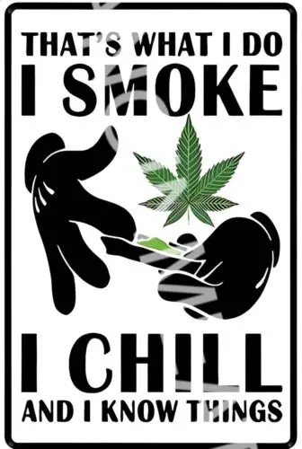 I Smoke I Chill Funny Sign 8