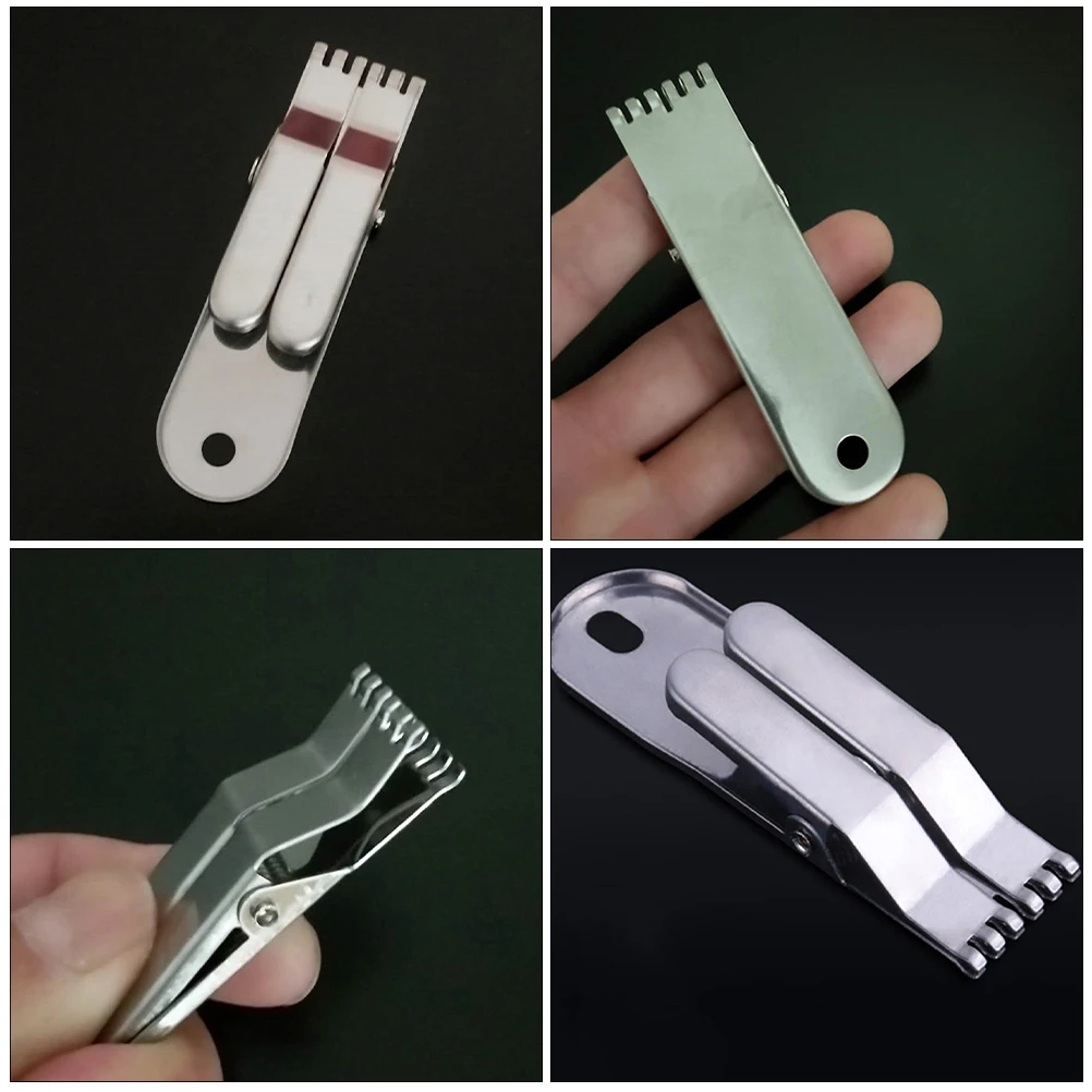 

6pcs Stainless Steel Bait Catcher For Fishing Redworm Maggots Hook Clips Tool Live Worm Holder Fishing Accessories