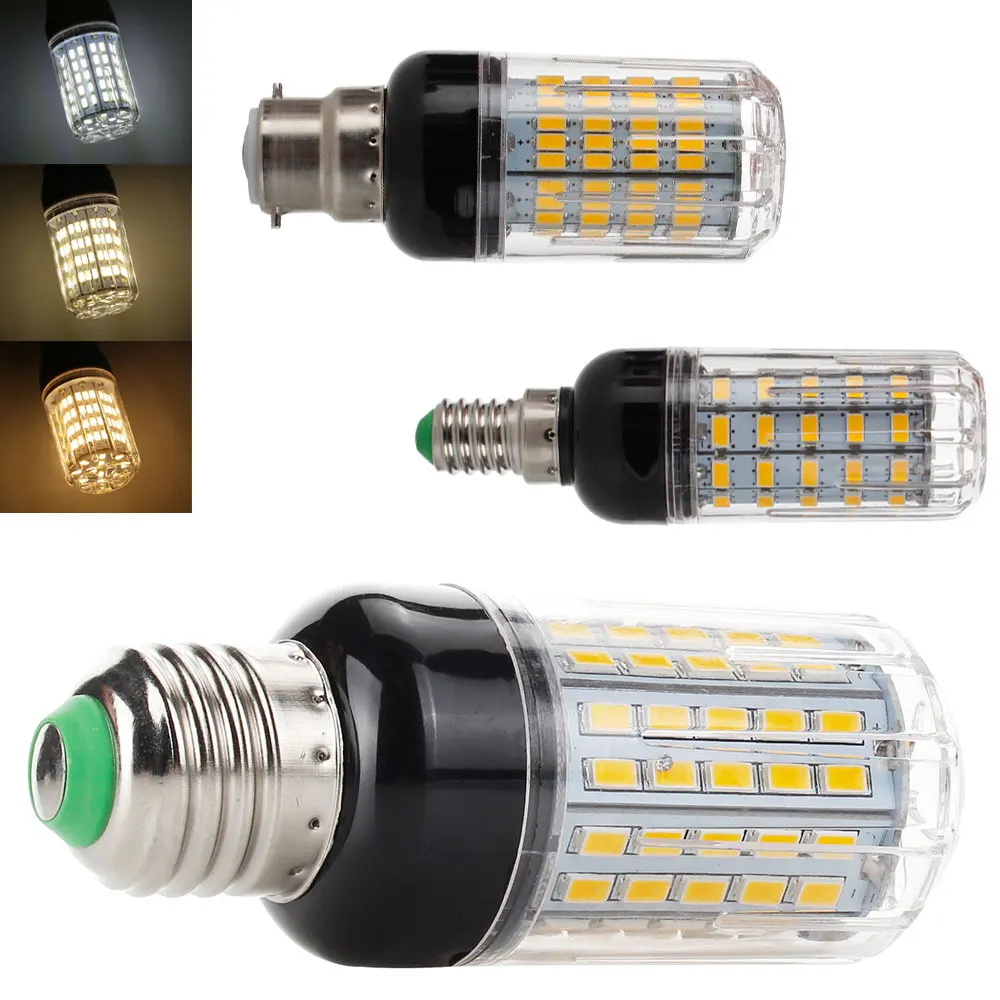 

7W 9W 12W 15W 18W 20W 25W 28W E27 LED Lamp E14 E12 Bulb 5730 SMD Corn Bulb Chandelier Candle leds Light For Home Decor Ampoule