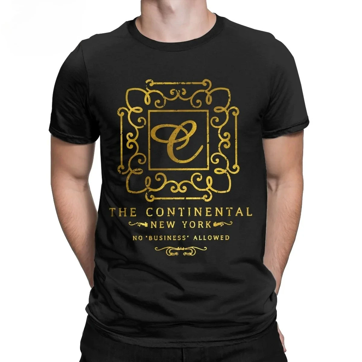 

The Continental Hotel Creative Tees Short Sleeve John Wick T Shirts O Neck Casual Short-sleev Graphic Printed Men T-Shirts Tops