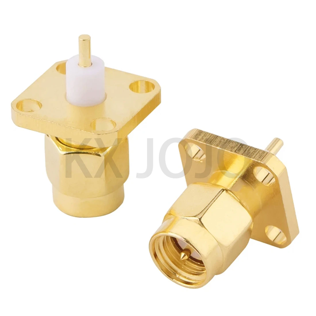 

SMA Panel Mount Connector SMA Male Plug 4 Hole Flange Chassis Solder Coax Adapter PCB Converter